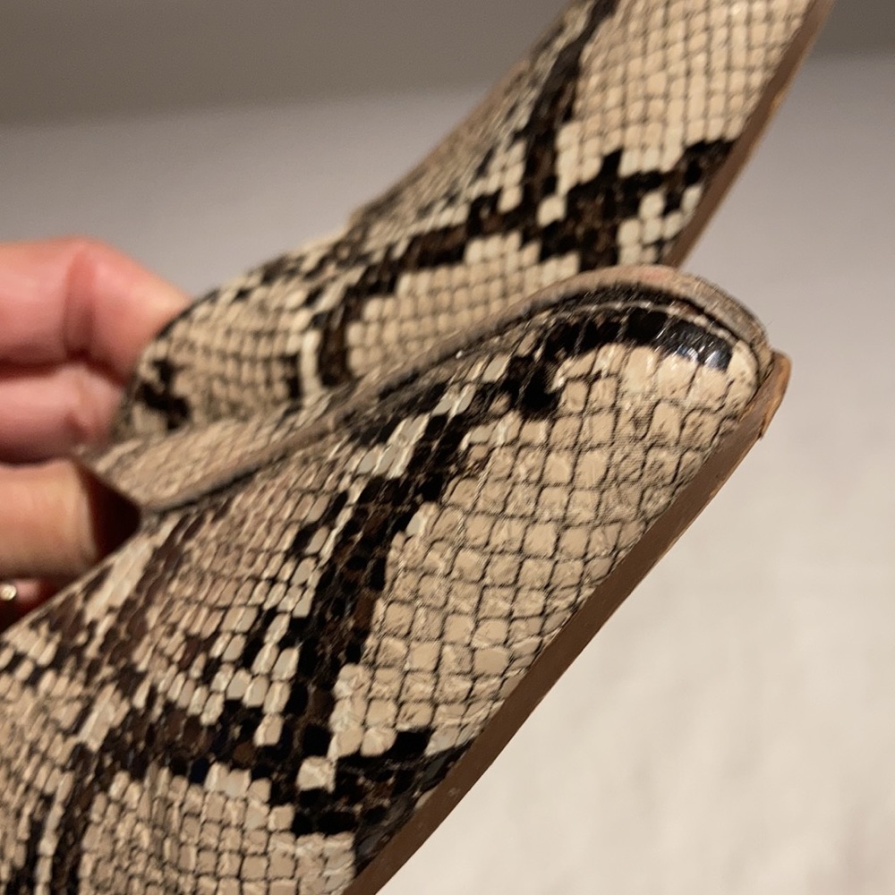 H by Halston vegan leather slide mule snake size 6 - Picture 7 of 12